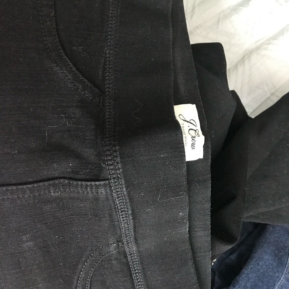 J Crew black toothpick jeans. Elastic waist - Picture 3 of 3